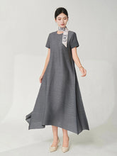 HEYFANCYSTYLE Women's Elegant Plissé Japanese Pleated Midi Dress